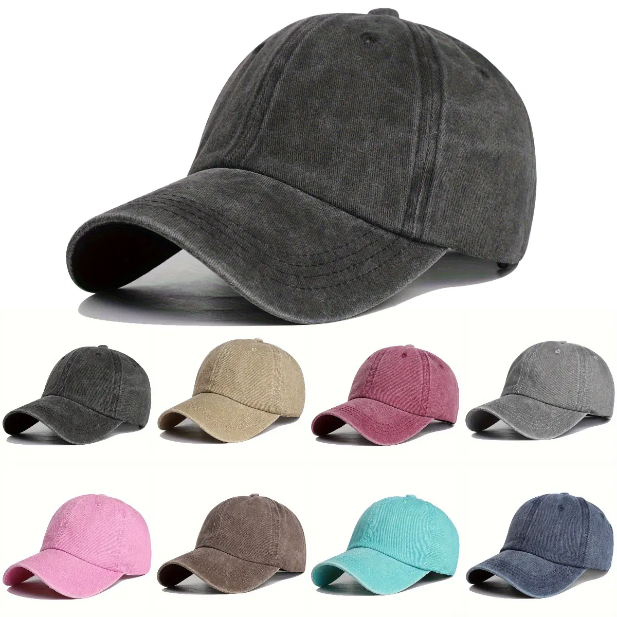Baseball cap for women, summer deep top big head circumference hat, spring and autumn hat, small face, versatile, casual duckbill hat, trendy