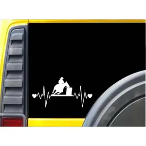 Barrel Racing Lifeline J774 8" Sticker rodeo quarter horse saddle