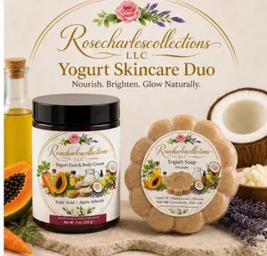 Yogurt Face & Body Cream – Brightening & Moisturizing Daily Skin Cream with Alpha Arbutin, Papaya, Licorice Root Extract, Shea Butter & Vitamin E (For All Skin Types)