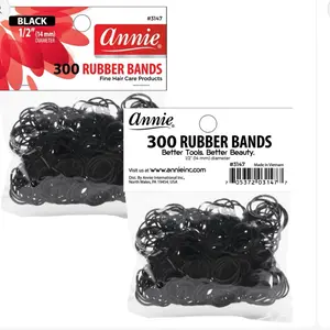 Annie 300 Rubber Bands - High Elasticity, Durable, Minimalist Plain Pattern, Casual Versatile Hair Accessories for Women boho