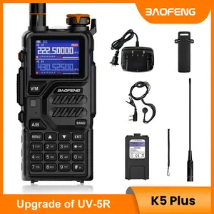 BAOFENG Radio K5PLUS 10W Max Power Long Range Handheld Ham Radio Walkie Talkies, Long Range Two Way GMRS Radio with NOAA Weather Alert Copy Frequency USB-C Charginng, Survival Gear for Ourdoor Audio