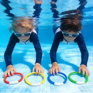 4pcs Diving Rings for Kids: Pool Training Toys | Underwater Swimming Game Accessories