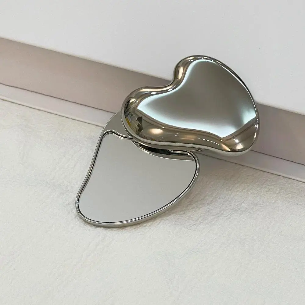 Heart Shape Portable Folding Double-Sided Vanity Mirror - Travel Makeup Mirror, Women's Ideal Home & Festive Party Supplies Gift for Valentine's Day, New Year, Portable Vanity Mirror