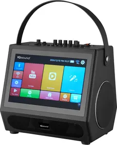 Supersonic IQ Sound IQ-1505WK Portable Karaoke System with 12.1" Touch Screen 5000W Peak Power Bluetooth WiFi HDMI FM Mic