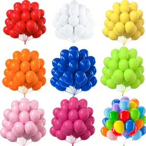100 pcs 10 inch, safely inflated, no explosion risk, suitable for weddings, birthdays, anniversaries, graduations, summer parties, spring, autumn, winter, and general occasions Balloons