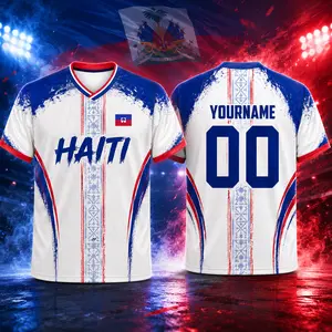 (Custom name and number) 2026 Haiti Soccer Jersey, Haiti Soccer Shirt, Haiti Football shirt, High Performance T-Shirt, Fan Gear, Gift for Him