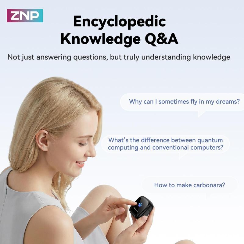 ZNP-N02 AI Intelligent Dialogue, AI Earphones: An AI robot designed for conversation, emotional companionship, and ease of use. Customizable character, suitable for both boys and girls. AI dialogue capabilities, suitable for games and learning.