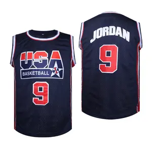 Men's basketball jersey #9 round neck breathable sports shirt, team T-shirt, fashionable top, try short sleeves. Essential summer basketball jersey