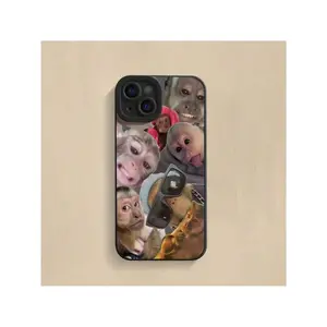 Monkey Pattern Phone Case, Anti-Drop & Shockproof Phone Protective Cover, Phone Accessories Compatible With IPhone 11 12 13 14 15 16 Pro Max/Pro/Plus