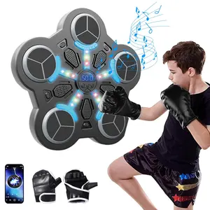Smart Wall Mounted Boxing Machine with Bluetooth Music LED Lights Multi Game Modes Stress Relief Trainer for Kids Teens Home Workout#ElectronicFidgetToy #LightUpFidgetPad #StressReliefToy #InteractiveFidgetDisc #SensoryFidgetToy