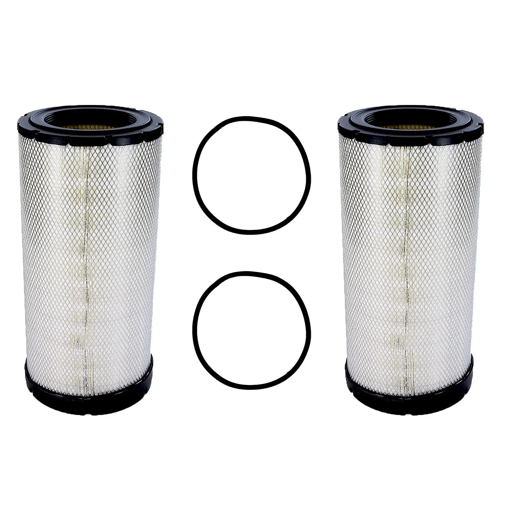 TORQUE High Flow Engine Air Filter (2 PCS, TR520-EF) - 23.6" x 11.4", Engine Protection, Standard Fit for Select Semi Trucks, Replaces RS3539 AF25247 LAF4816 46843 6843 CA8180 DN 2191 85114076