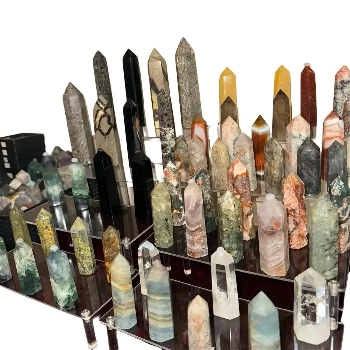 Natural Crystal Towers - High-Quality, UV-Reactive Crystals for Home, Office Decor