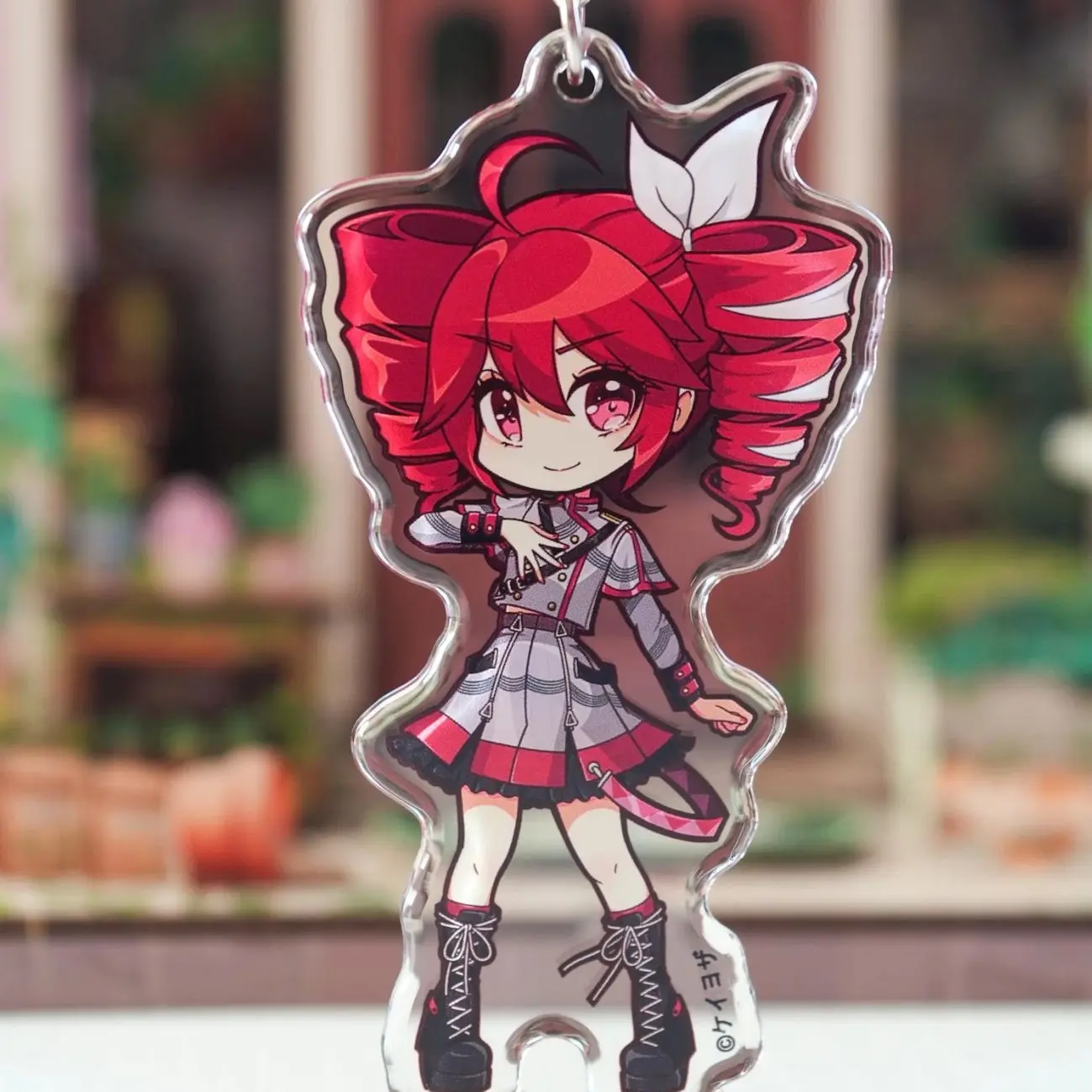 Kasane Teto SynthV - 3" Rounded Acrylic Keychain Cute Keychian, Gift for Fan Anime