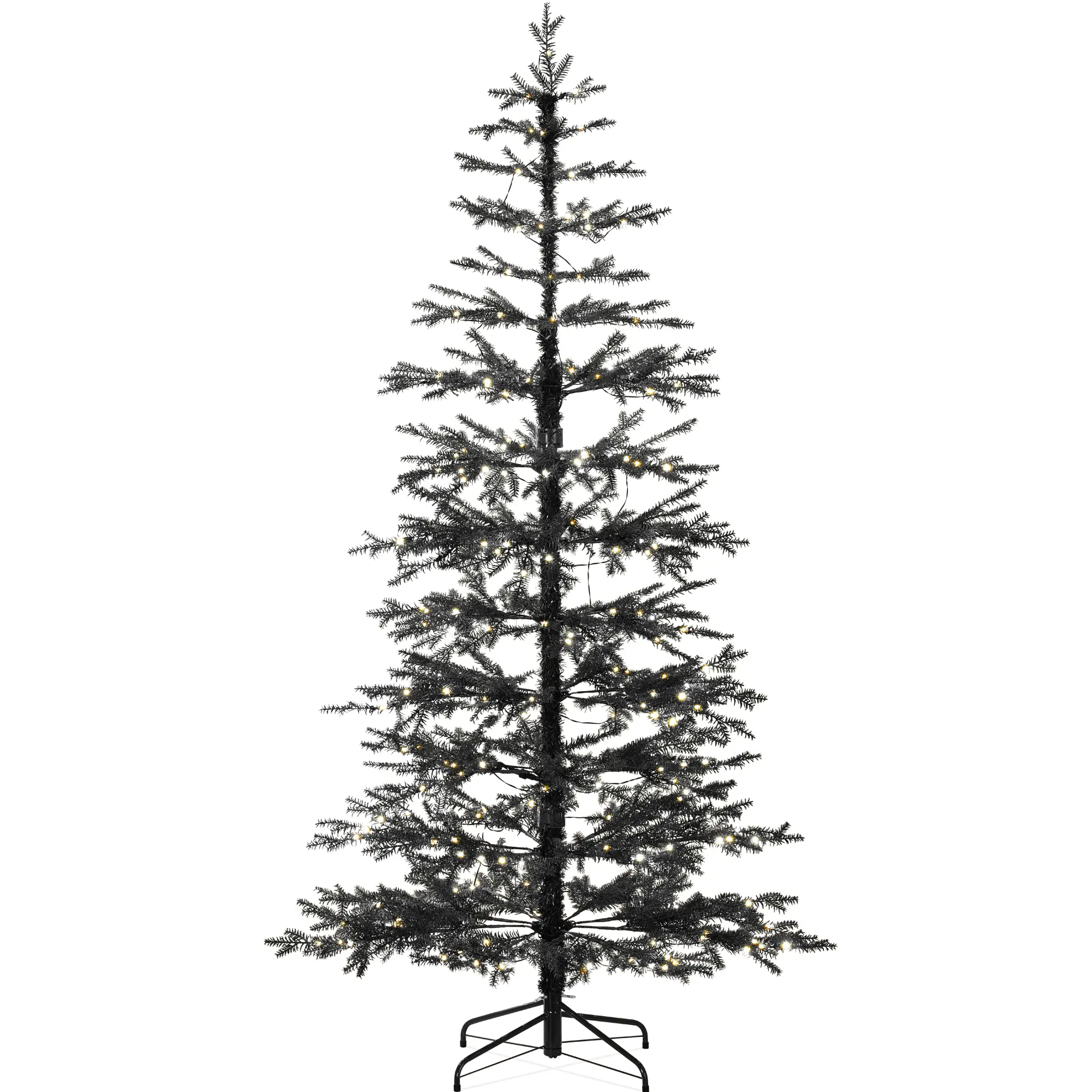 Best Choice Products 4.5ft Pre-Lit Sparse Christmas Tree w/ 100 2-in-1 LED Lights, Cordless Connection, Metal Stand