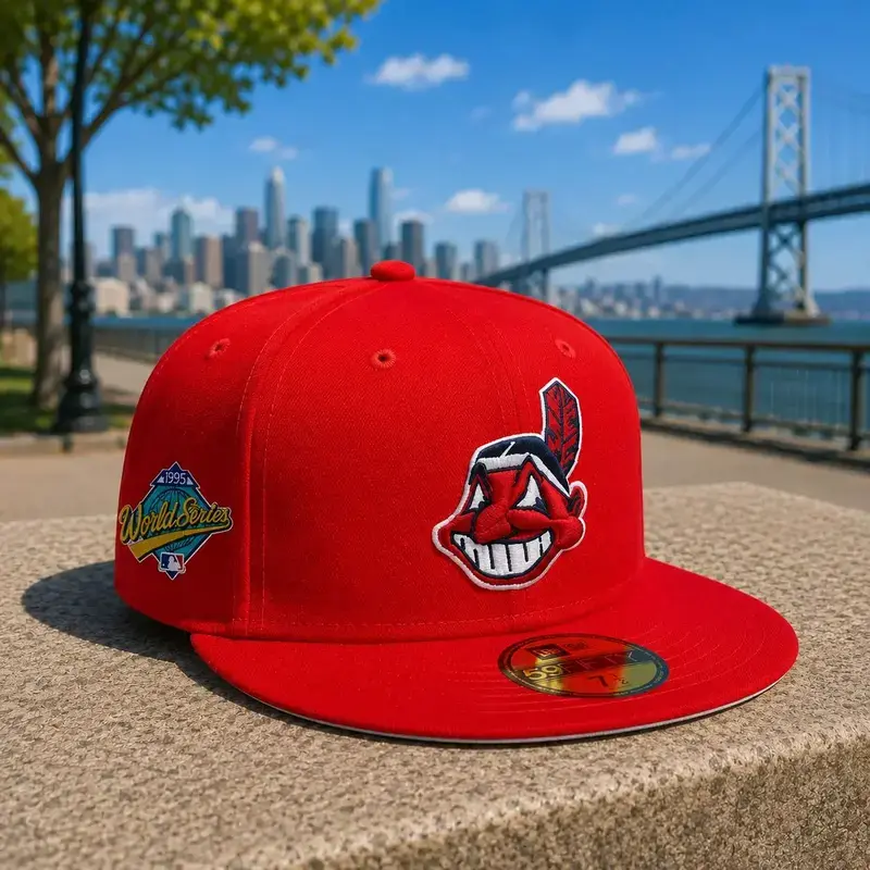 New Cleveland Indians Embroidery Baseball Era Hat 59FIFTY Flat edge Hat 4
