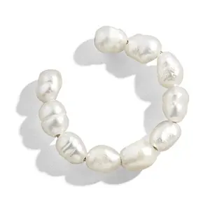 White Ear Cuff No Piercing Need Bohemia Stackable C Shaped Clip