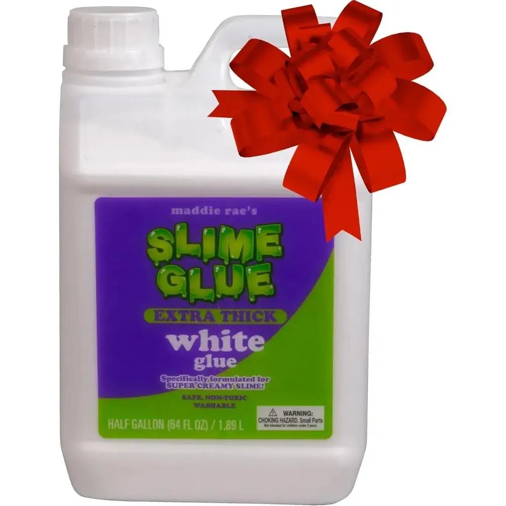Maddie Rae’s Extra Thick White Slime Glue 1/2 Gallon – Perfect for Fluffy & Buttery Slime, Non-Toxic Washable Craft Glue for Kids, Teachers Classroom