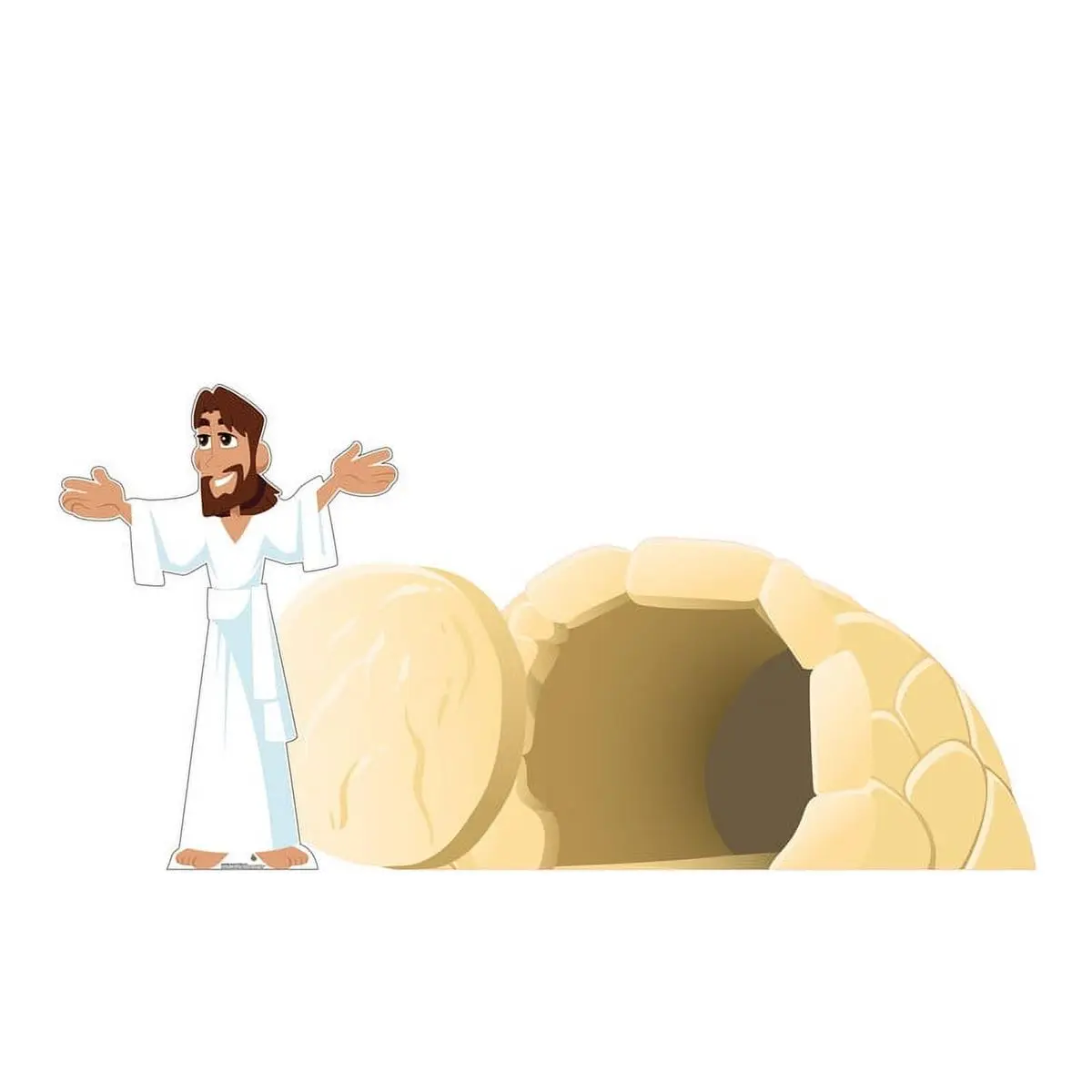 212 MAIN 3150 Advanced Graphics Easter Jesus Has Risen Cardboard Cutout Set, 65x45 in., Kids' Creative Home Decor, Party Photo Prop