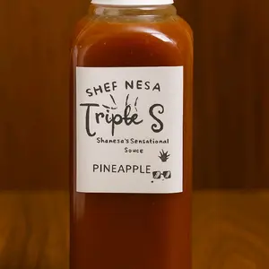 Triple S Pineapple BBQ Sauce. 16 oz bottle