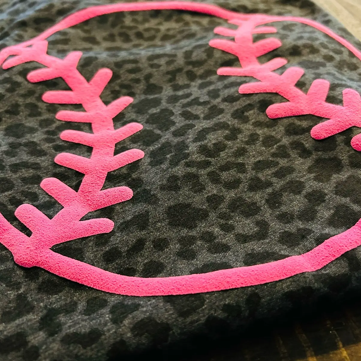 Hot pink baseball tee