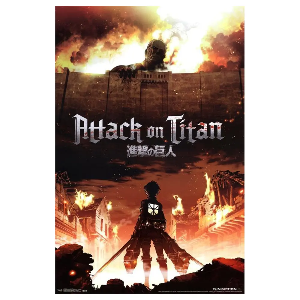 Trends International Attack on Titan - Fire Wall Poster, Unframed Version