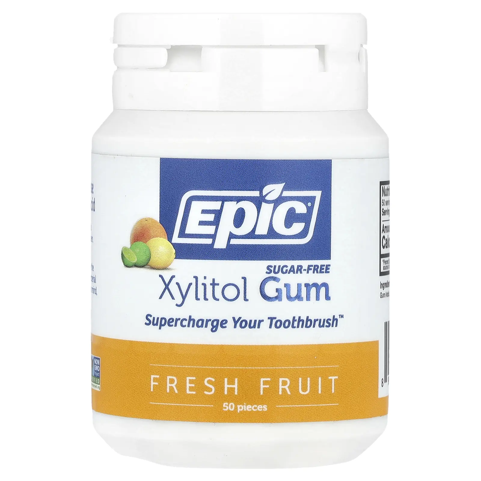 Epic Dental Xylitol Gum, Sugar-Free, Fresh Fruit, 50 Pieces Epic Dental Xylitol Gum, Sugar-Free, Fresh Fruit, 50 Pieces