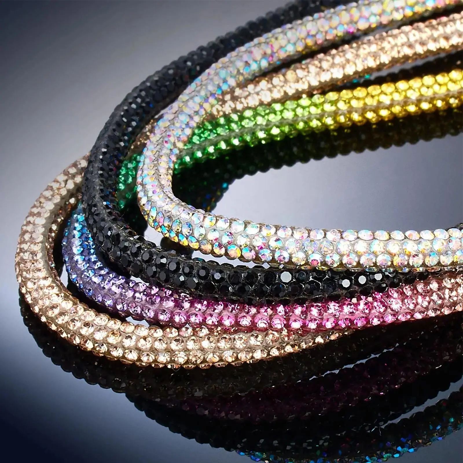 1 Pair Rhinestone Glitter Shoe Laces, 3.5mm Bling Crystal Rhinestone Shoelaces, Exquisite Back to School Dressup, Colorful Glitter Drawstring Cords fo