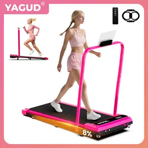 Foldable Treadmill with Colorful Handrail, Low Noise Motor – 265lbs Weight Capacity, LED Digital Display, Dual Shock Absorption, Remote Control & Wheels for Easy Moving, Home or Office Fitness Equipment