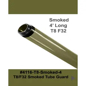 4' Smoked Tube Guard for T8-F32 Bulb