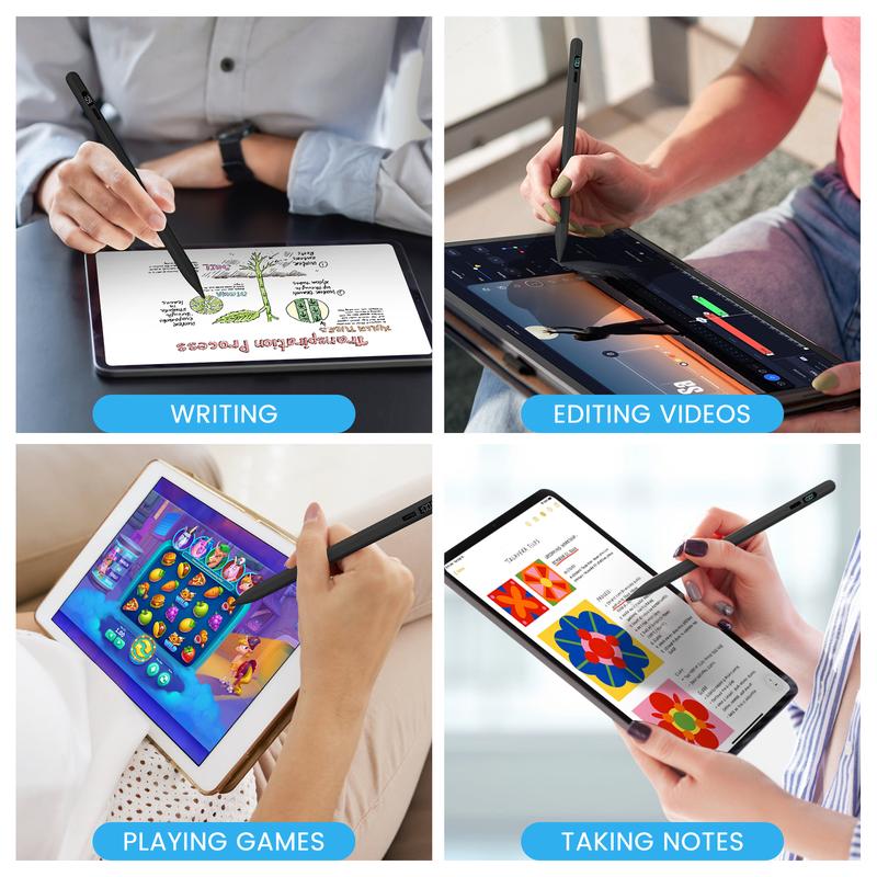 MEKO Stylus Pen -Fast Charge Pencil with Palm Rejection/Tilts,LED Power Display,for iPad 10/9/8/7/6th,Pro 12.9"/11"/M4,Air 5/4/3/M2,Mini 6/5