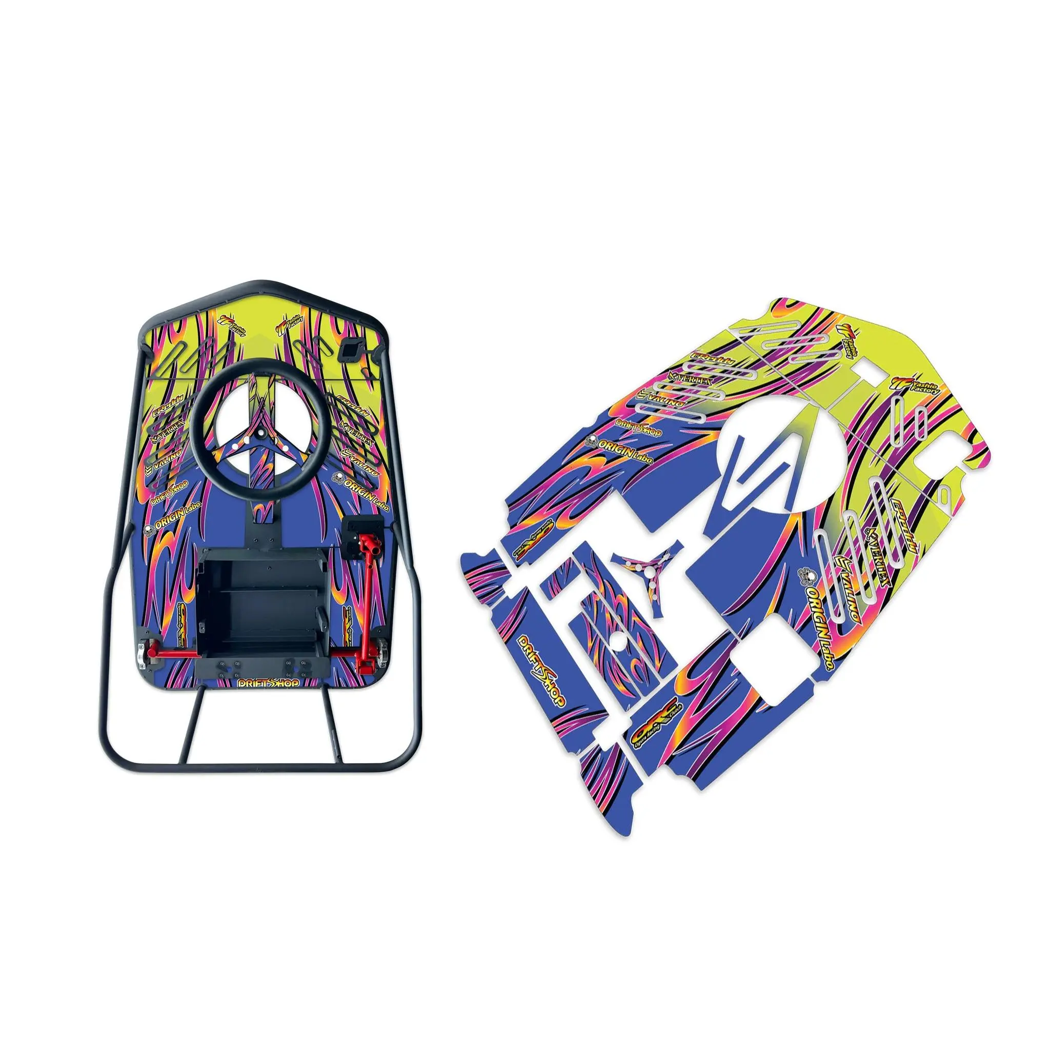 RipSkinz 'Retro Drift Livery' XL Crazy Cart Livery Kit