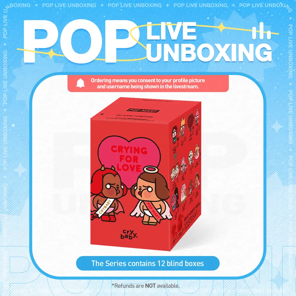 [POP NOW]CRYBABY Crying For Love Series Figures, Blind Box POP MART