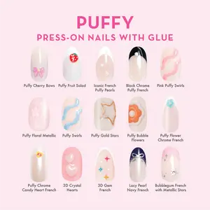 Puffy Press-Ons with Glue