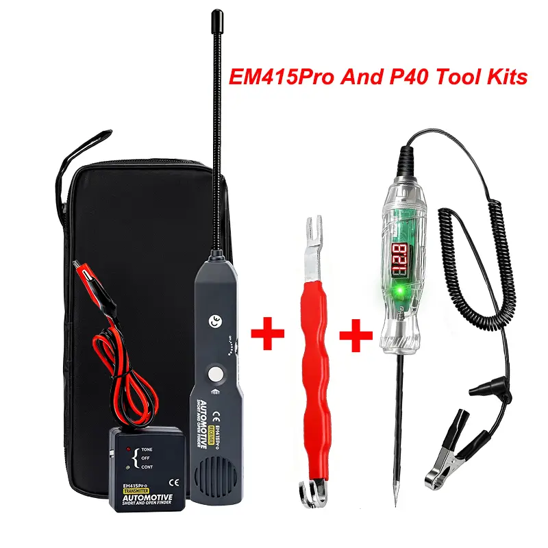 Automotive Circuit Tester And Wire Tracer Kits, 3-48VDC Voltage Tester with Polarity Test, Non-Destructive Wire Tracker for Short Open Circuit, Car Electrical Diagnostic Tool with Wiring Harness Plug Disassembly Tool