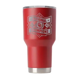 Oklahoma Baseball National Champs 30oz Personalized Laser Etched Tumbler