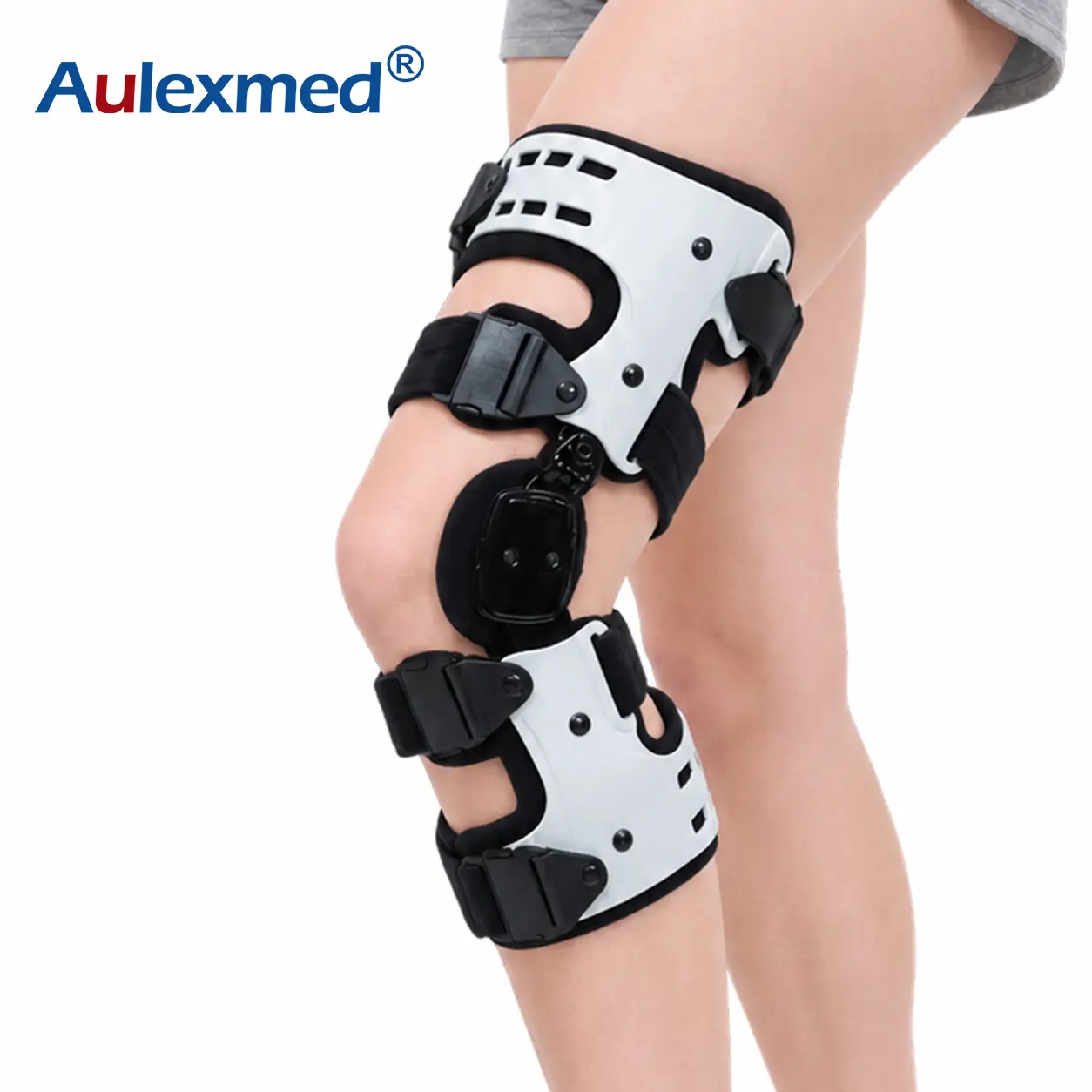 AULEXMED Unisex Adjustable Hinged Knee Brace [DealsForYouDays] - Breathable, Comfortable Knee Support with Secure Fit for Sports, Workouts, Everyday Use