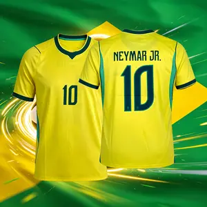 2026 Brazi National Home And Away 10# Neymar 7# 11# Short And Long Sleeve Soccer Jersey Fans Version Breathable