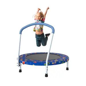 36inch Mini Trampoline for Kids Ages 1-6 Indoor Outdoor Trampoline with Handle Fun for Kids fitness rebounder rebounder trampoline foldable mini trampoline
