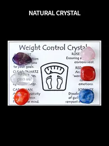 Natural Crystal Stone Set, Weight Control Crystal Stone Set, Energy Healing Crystal, Jewelry Accessories for Women & Men