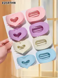 8-piece set of love-shaped hairpins, sweet Valentine's Day hair accessories, Super Cute Clips, suitable for girls' daily matching or holiday dress, easy to fix hairstyles, elegant travel!