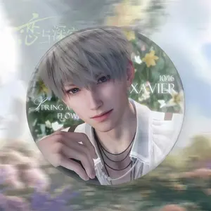 58mm Game Love and Deepspace Zayne Rafayel Caleb Sylus Xavier Cosplay COSTUME Badge Pin SPTE Tinplate Brooch Halloween Prop Gift