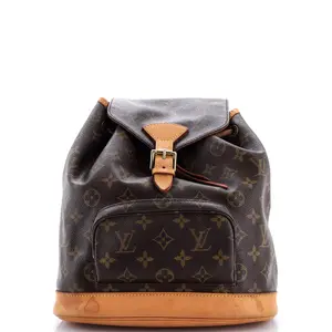 Pre-owned Louis Vuitton Canvas Coated Backpacks Vintage Montsouris Backpack Monogram Canvas PM by Rebag