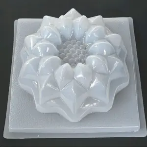 Flor 2.5 Litros Moldes en Forma de Flor 23 cm Diámetro 9.5 cm Profundidad para Decoración y Artesanía