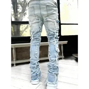 Men Ripped Frayed Skinny Jeans