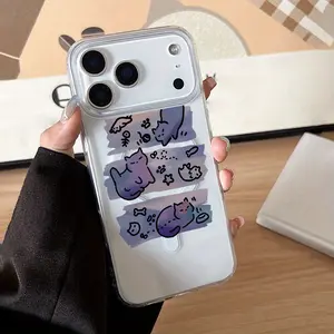 Cute cat magnetic phone case, supports wireless charging, drop protection, and magnetic attachment. Suitable for iPhone 11/17 Pro Max and Samsung Galaxy S25/S24/S23 Ultra. The perfect Valentine's Day gift.