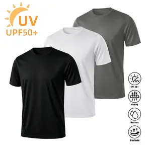 3 Pack UPF 50+ Sun Protection Women and Men's Short Sleeve T-Shirt Quick Dry Rash Guard Shirt Athletic Running Swim Top Tee Performance Water Shirts Hiking Activewear Outdoor Breathable T-shirt for Athletic Fishing Swimming Fathers day gift #Summervibes