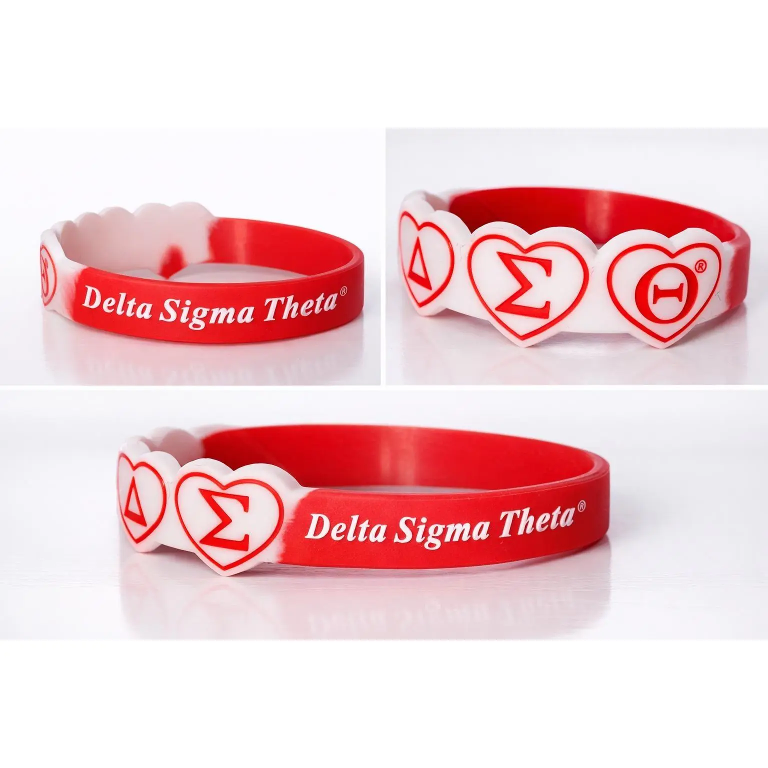 Delta Sigma Theta Color Silicone Bracelet Delta Sigma Theta Color Silicone Bracelet