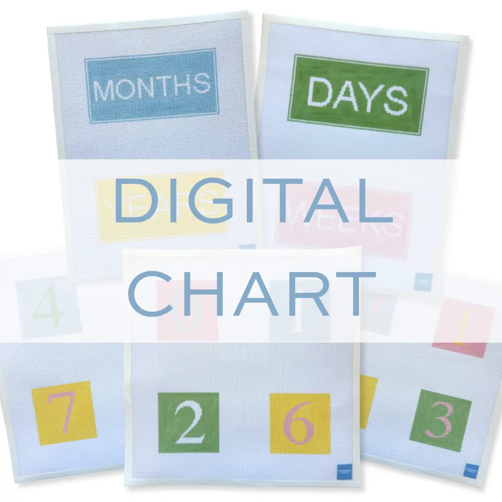 Needlepoint Baby Milestone Block Canvas (Digital Chart)