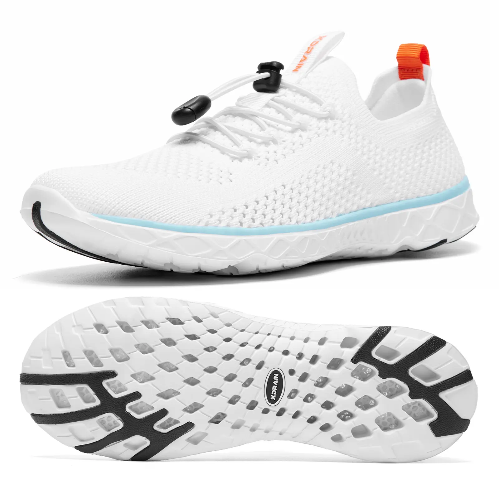 KOLILI Women's Sporty Water Aqua Shoes - Quick-Drying, Anti-Slip, Breathable, Lightweight Tennis Walking Shoes with Arch Support, Ideal for Water Sports, Travel White, Quick-Drying Anti-Slip Women's Water Shoes tiktokshopbacktoschool