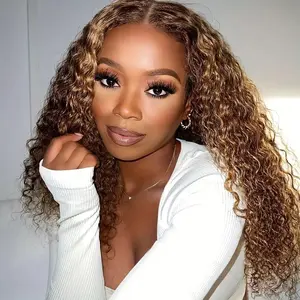 European and American fashion lace front wig, lace front curly hair wig